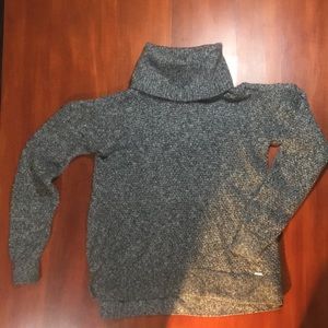 Cowlneck, cold shoulder sweater